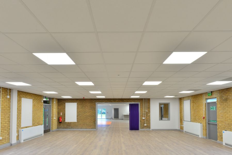 Zentia Ceiling Tiles installed on The Space at Field Lane