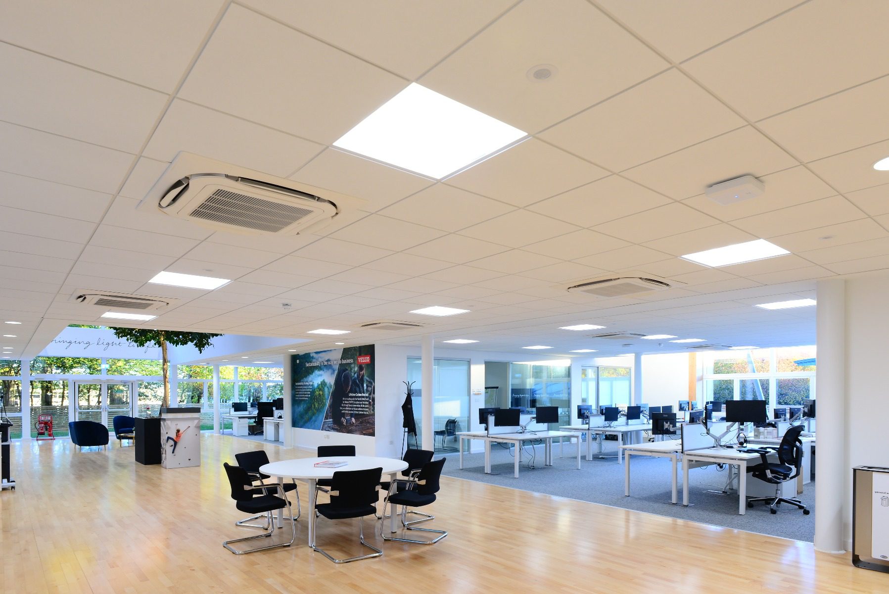 Zentia Ceiling Tiles Installed on Velux HQ