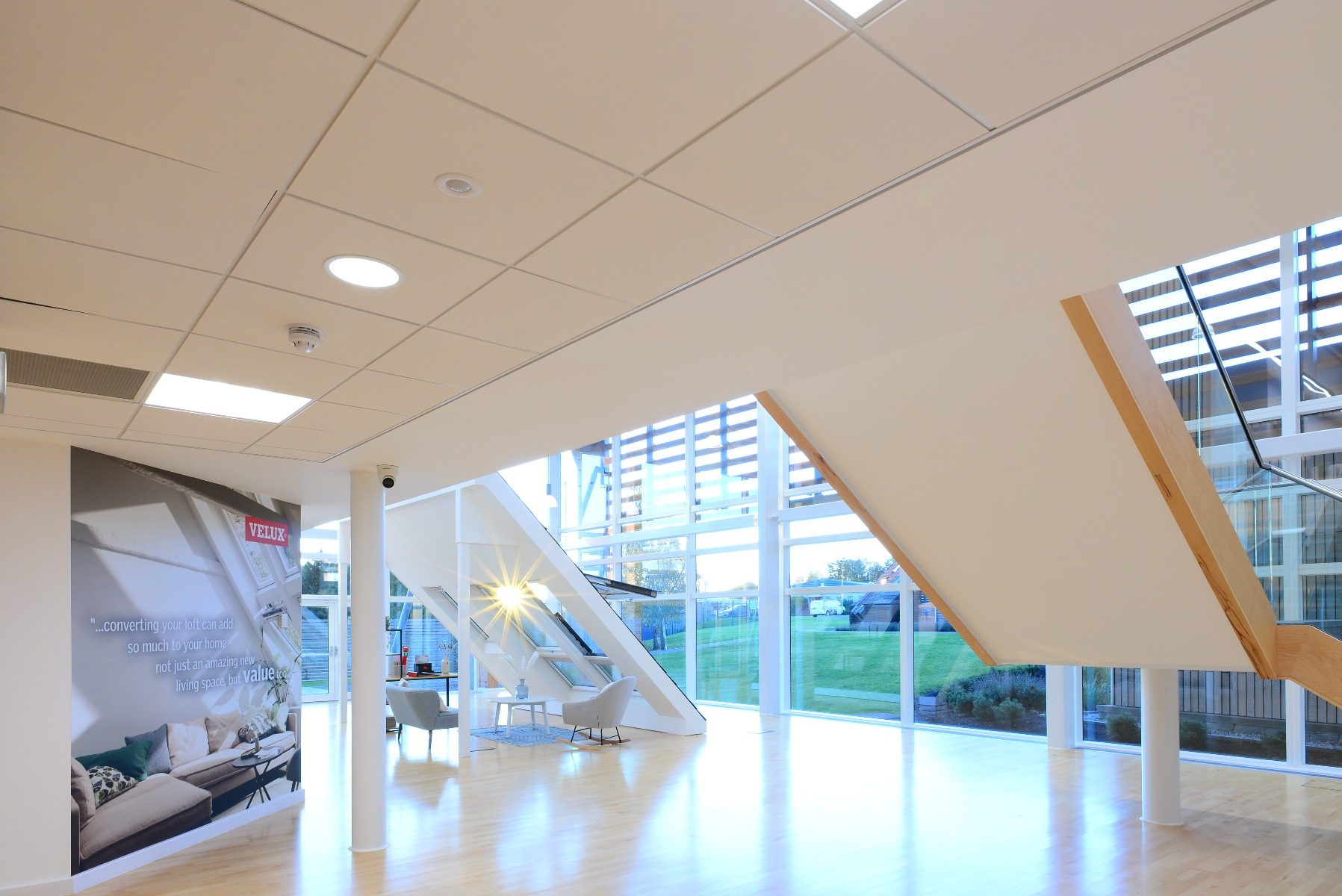 Zentia Ceiling Tiles on Velux UK and Ireland's HQ