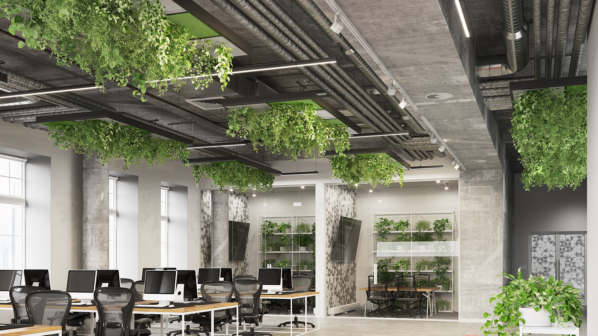 Zentia DecoMesh RB35 Open Plan Office Web