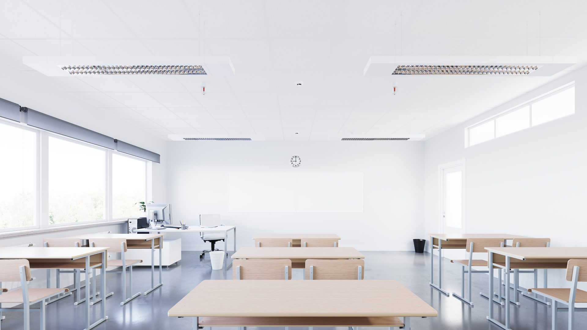 Zentia Ceiling Tile Aruba Max Classroom Scene