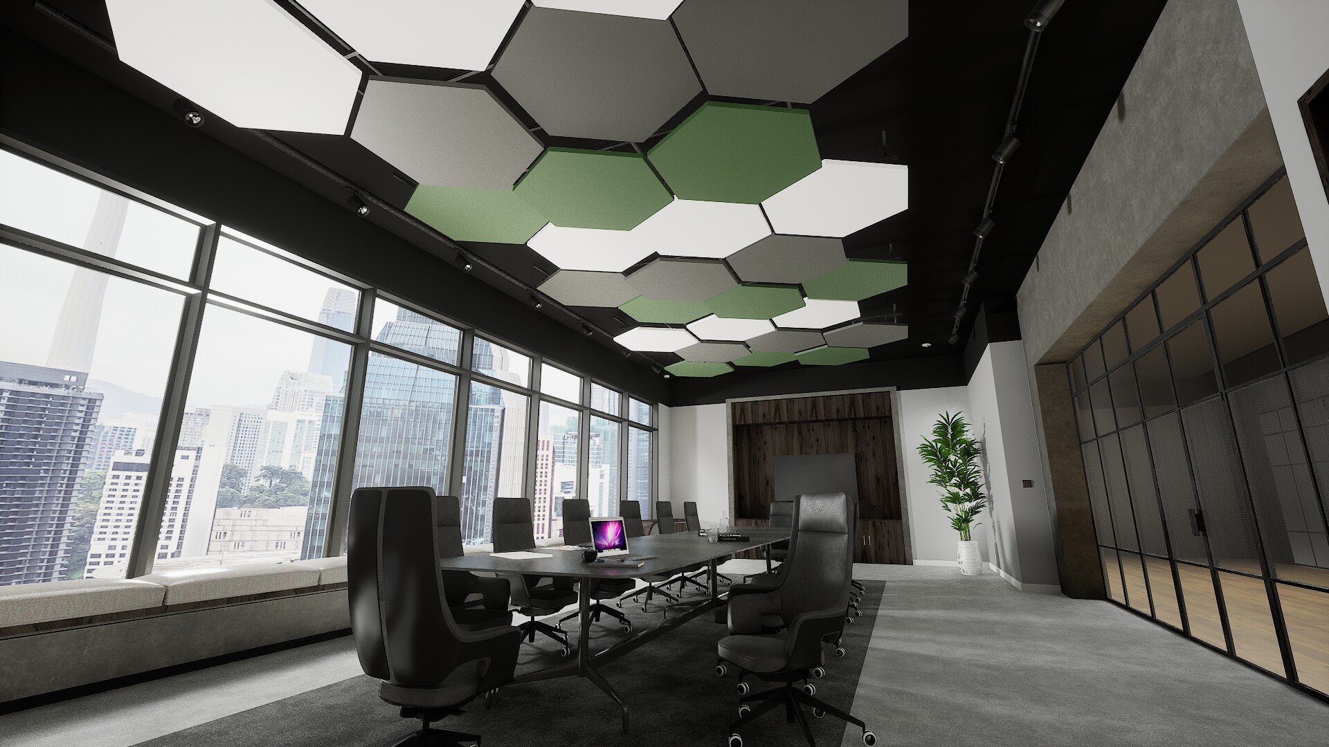 Zentia Sonify 3D Studio - Office - Hexagon Island 1