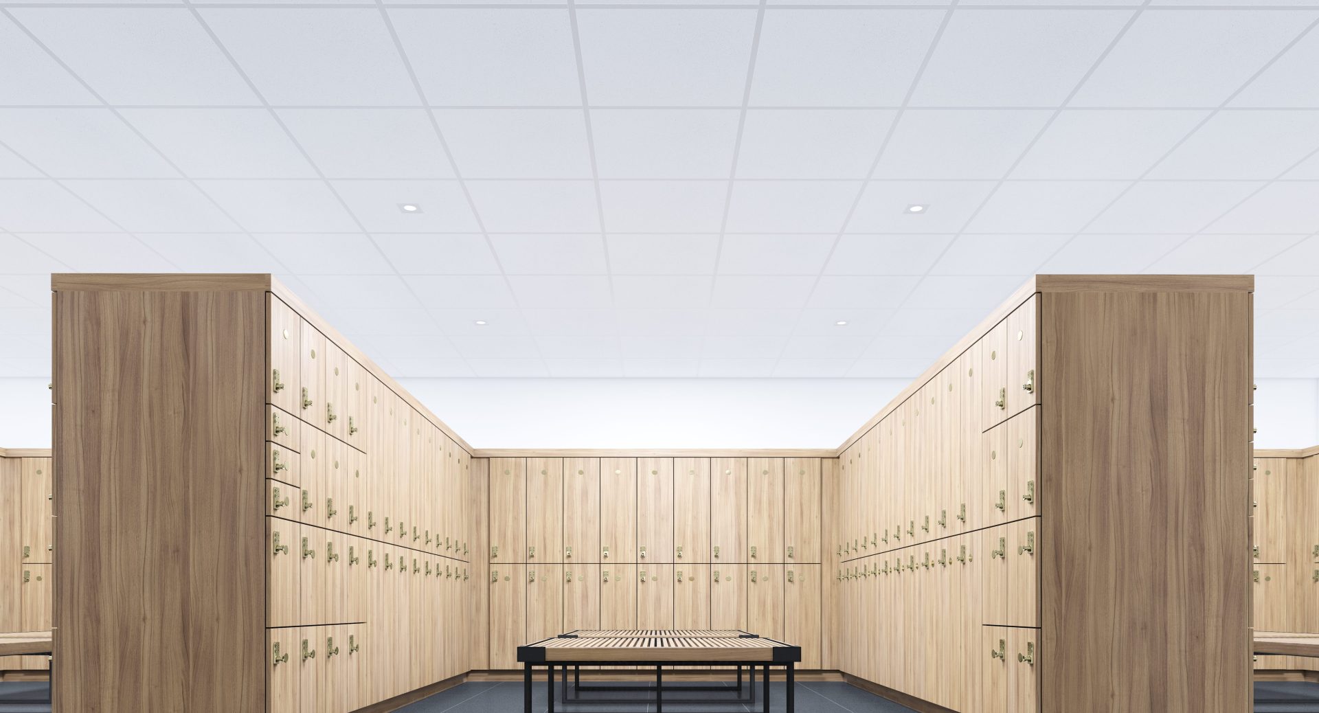 Zentia Ceiling Tile ArubA hH Locker Room Scene