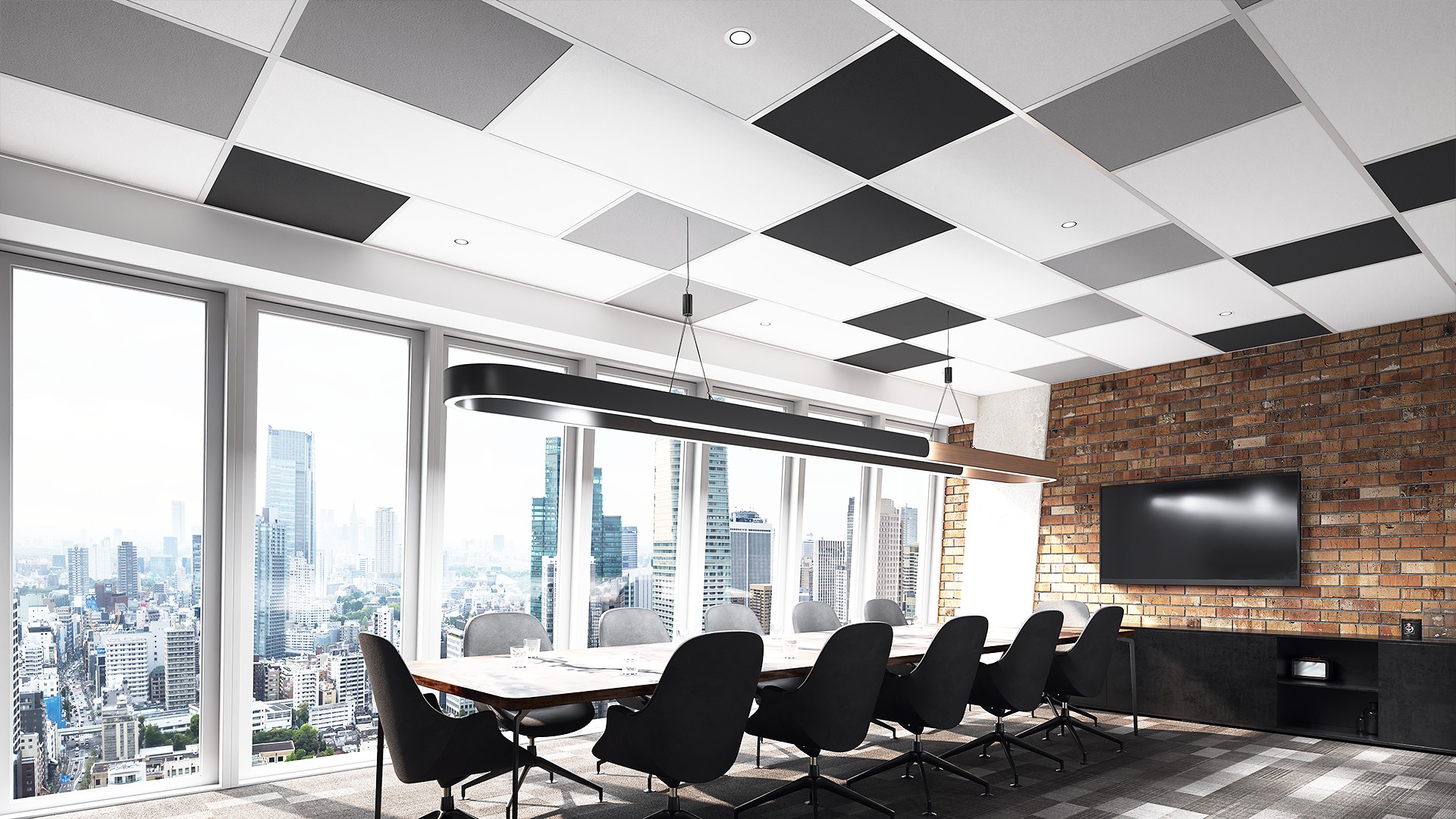 Zentia Nexus Layouts - Exclaim - Colour Tiles