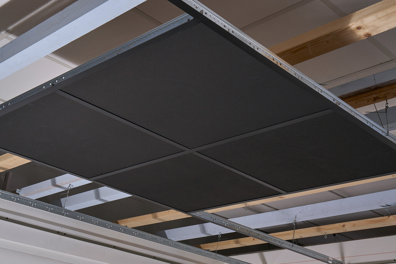 Zentia Ebro AB Board BP3072M4BK with Gridline 24 Black Angle