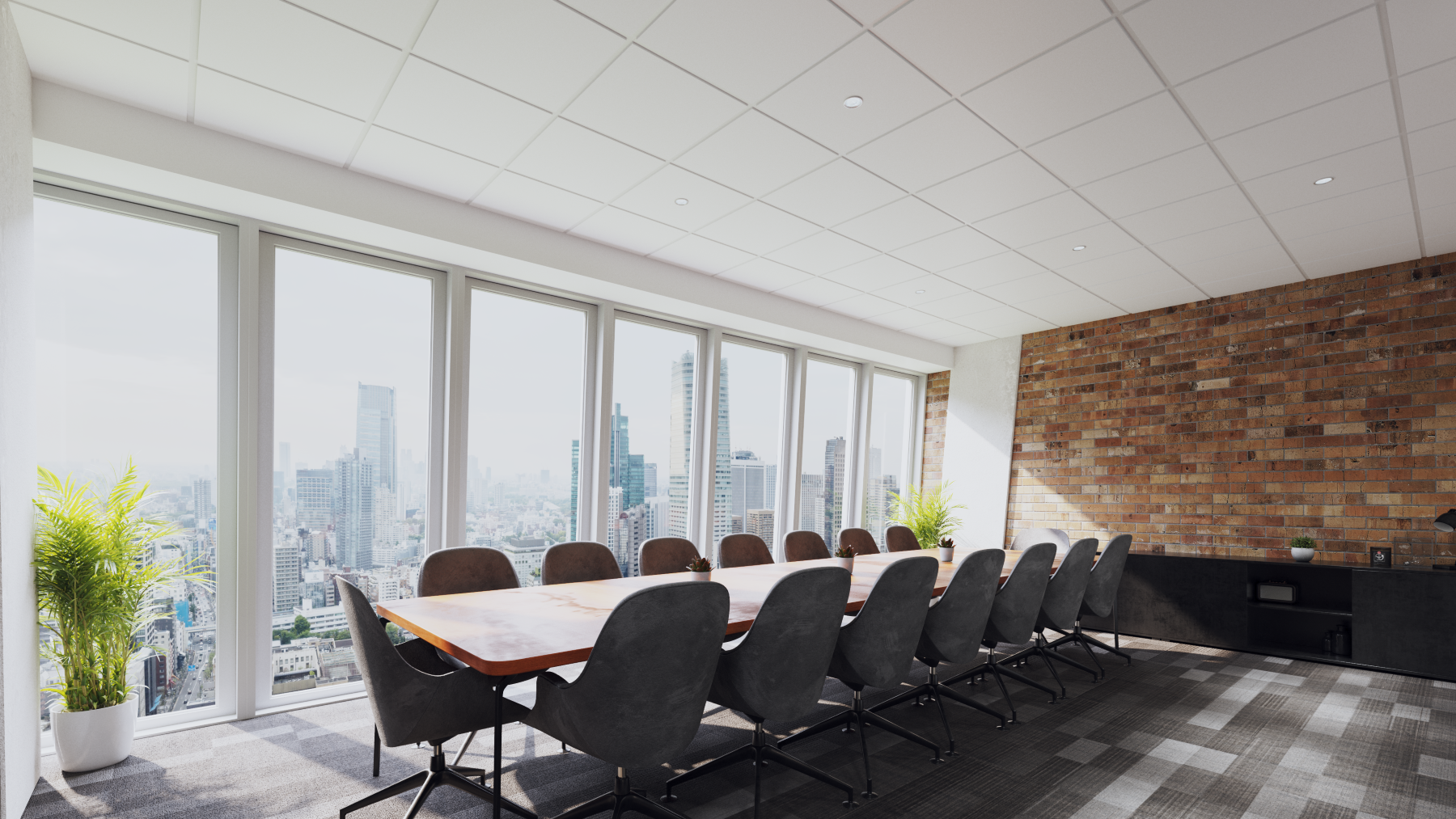 Zentia Ceiling Tile Oplia dB Meeting Room